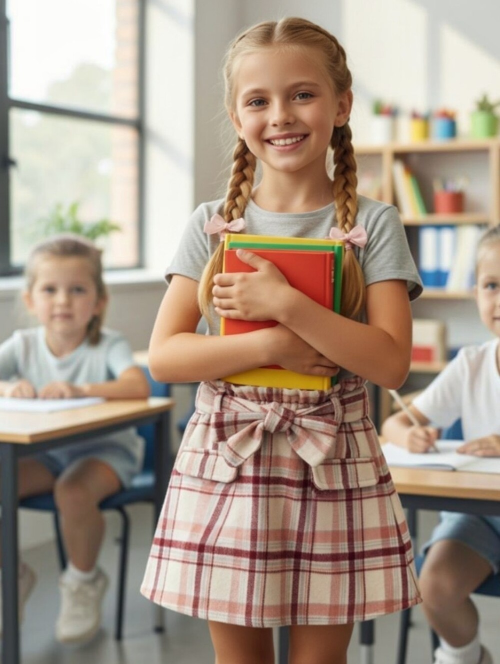 Adorable Plaid Skirt For Girls